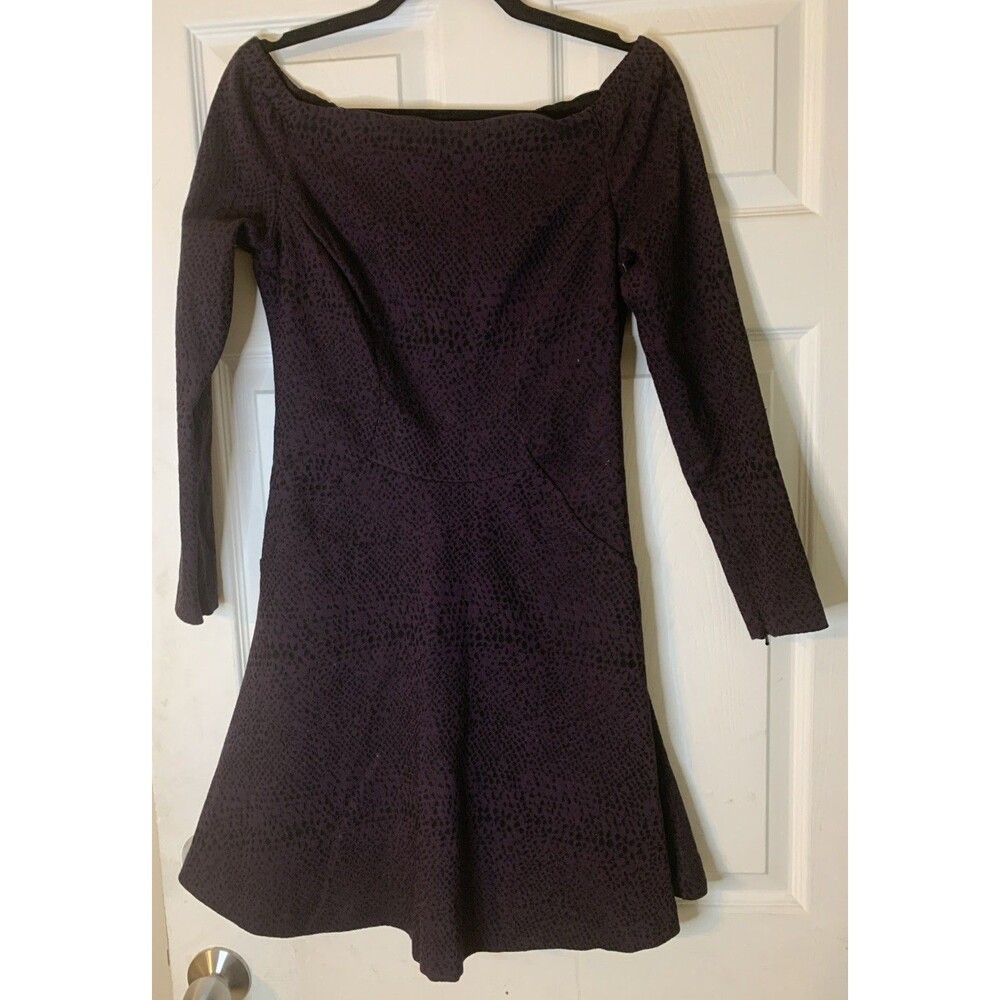Womens Reiss Deep Berry Dress - Tinsel-fit And Flare Dress Size 8 - Picture 3 of 6